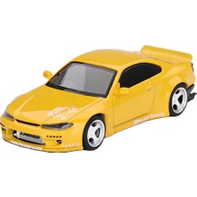 OMZ Mini Gt 1/64 Nissan Silvia (S15) Rocket Bunny Bronze Yellow MGT00643 Kız Erkek Çocuk Oyuncak Eğitici