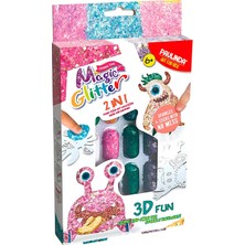 OMZ Paulinda Magic Glitter 2n1 3D Fun Hobi Set S00095583 Kız Erkek Çocuk Oyuncak Eğitici Oyuncaklar