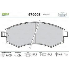 Valeo 670008 On Fren Balatasi 410600C890 410603C490 4106048R91