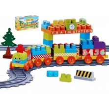 OMZ Dolu 89 Parça Tren ve Yol Set Kız Erkek Çocuk Oyuncak Eğitici Oyuncaklar