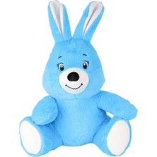 OMZ 5049 Mavi Gözlü Peluş Tavşan Kız Erkek Çocuk Oyuncak Eğitici Oyuncaklar