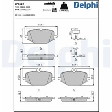Delphi LP3622 Arka Fren Balatasi A0004203805 A0004204002 A0004205102