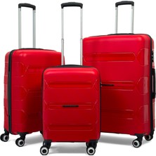 Reymond Luggage Lucas Polipropilen Kırılmaz Valiz, 3\'lü Set