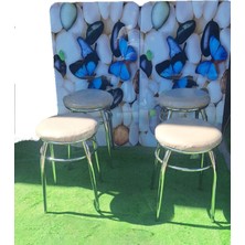 Teknor 4'lü Tabure Krom Ayaklı