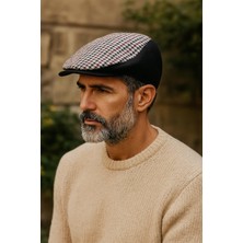 Külah Erkek Kazayağı Kasket Şapka – Patchwork Retro Flat Cap