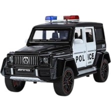 paraply XHD-B2433 -Vardem Çek Bırak Işıklı ve Sesli G Polis Metal Jeep 1:24 Kız Erkek Çocuk Oyuncak Eğitici