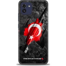 Samsung Galaxy A03 Hd Baskılı Kılıf + Seramik Tam Kaplayan Ekran Koruyucu 37