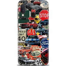 Rulet Samsung Galaxy A20E Hd Baskılı Kılıf + Seramik Tam Kaplayan Ekran Koruyucu 482