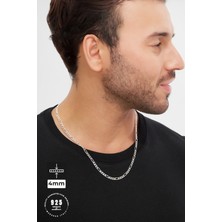 Marakas Italy 4mm Figaro 925 Ayar Gümüş Kolye