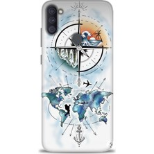 Rulet Samsung Galaxy A11 Hd Baskılı Kılıf + Seramik Tam Kaplayan Ekran Koruyucu 82