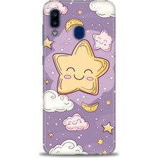 Samsung Galaxy A20 Hd Baskılı Kılıf + Seramik Tam Kaplayan Ekran Koruyucu 309