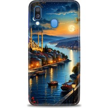 Samsung Galaxy A40 Hd Baskılı Kılıf + Seramik Tam Kaplayan Ekran Koruyucu 222