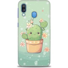 Rulet Samsung Galaxy A40 Hd Baskılı Kılıf + Seramik Tam Kaplayan Ekran Koruyucu 303