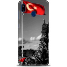 Rulet Samsung Galaxy A20 Hd Baskılı Kılıf + Seramik Tam Kaplayan Ekran Koruyucu 35