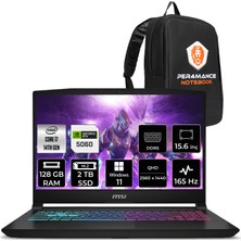 MSI Msı Katana 15 Intel Core I7 14650HX 128GB 2tb SSD RTX5060/8GB 115W 15.6" Qhd 165Hz W11H Taşınabilir Bilgisayar & Per4 Çanta B14WFK817XTRP418