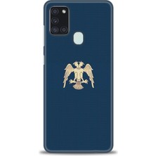 Rulet Samsung Galaxy A21S Hd Baskılı Kılıf + Seramik Tam Kaplayan Ekran Koruyucu 470