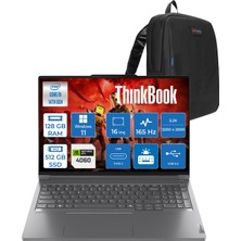 Lenovo Thinkbook 16P Gen5 Irx Intel Core I9 14900HX 128GB Ddr5 512GB SSD Windows 11 Pro RTX4060 8gb Gddr6 16 Inç 3.2k (3200X2000) IPS 430NITS 165Hz Taşınabilir Bilgisayar W21N5004DTRP49 + Zetta Çanta