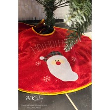Pekshop Yılbaşı Ağacı Örtüsü Çam Ağacı Altı Örtüsü Lüks Kumaş Yıkanabilir 80CM
