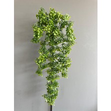 Luvienn Yoğun Dallı Jumbo Boy Yapay Skulent- 70 cm Pastel Yeşil Sarkan Okaliptus
