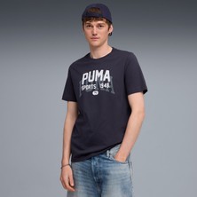 Puma Graphic Varsity Erkek Lacivert T-Shirt.16