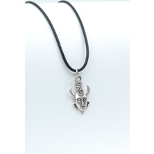 IDR Supernatural - Dean Winchester Gümüş Kaplama Deri İp Kolye