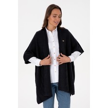 U.S. Polo Assn. Kadın Açık Lacivert Triko Panço 50310008-VR059