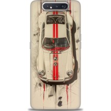 Rulet Samsung Galaxy A80 Hd Baskılı Kılıf + Seramik Tam Kaplayan Ekran Koruyucu 485