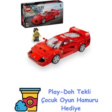 LEGO Speed Champions Ferrari F40 Süper Araba 76934 – 9 Yaş ve Üzeri Çocuklar Için Inşa Edilebilen Oyuncak Araç Modeli Yapım Seti (318 Parça) + Play-Doh Oyun Hamuru