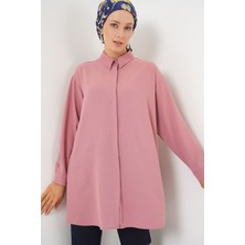 Hiccup Kadın Bdart Rahat Kesim Uzun Kollu Düğmeli Gömlek Toz Pembe