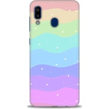 Samsung Galaxy A20 Hd Baskılı Kılıf + Seramik Tam Kaplayan Ekran Koruyucu 423