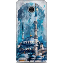Samsung Galaxy C7 Hd Baskılı Kılıf + Seramik Tam Kaplayan Ekran Koruyucu 228