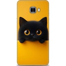 Samsung Galaxy C7 Hd Baskılı Kılıf + Seramik Tam Kaplayan Ekran Koruyucu 64