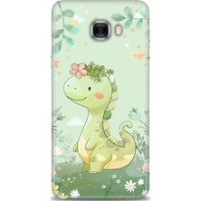 Samsung Galaxy C7 Hd Baskılı Kılıf + Seramik Tam Kaplayan Ekran Koruyucu 302