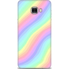 Samsung Galaxy C7 Hd Baskılı Kılıf + Seramik Tam Kaplayan Ekran Koruyucu 427