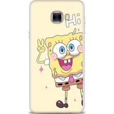 Samsung Galaxy C7 Hd Baskılı Kılıf + Seramik Tam Kaplayan Ekran Koruyucu 457