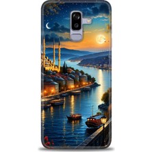 Samsung Galaxy J8 Hd Baskılı Kılıf + Seramik Tam Kaplayan Ekran Koruyucu 222
