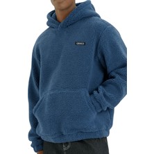 Genius Store Genıus Store Erkek Kapüşonlu Polar Sherpa Kuzu Kumaş Içi Şardonlu Kapüşonlu sweatshırt Sherpa-Kap