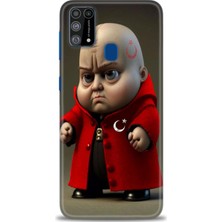 Samsung Galaxy M31 Hd Baskılı Kılıf + Seramik Tam Kaplayan Ekran Koruyucu 245