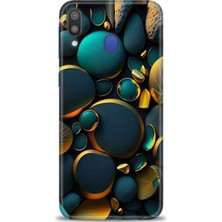 Rulet Samsung Galaxy M20 Hd Baskılı Kılıf + Seramik Tam Kaplayan Ekran Koruyucu 345
