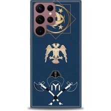 Samsung Galaxy S22 Ultra Hd Baskılı Kılıf + Seramik Tam Kaplayan Ekran Koruyucu 463