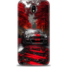 Samsung Galaxy J7 Pro Hd Baskılı Kılıf + Seramik Tam Kaplayan Ekran Koruyucu 490