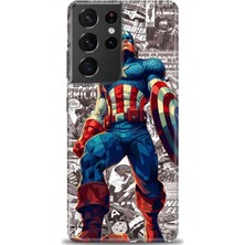 Samsung Galaxy S21 Ultra Hd Baskılı Kılıf + Seramik Tam Kaplayan Ekran Koruyucu 91