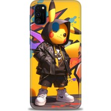 Samsung Galaxy M21 Hd Baskılı Kılıf + Seramik Tam Kaplayan Ekran Koruyucu 251