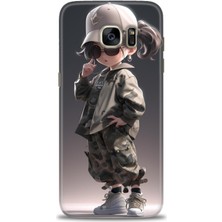 Samsung Galaxy S7 Edge Hd Baskılı Kılıf + Seramik Tam Kaplayan Ekran Koruyucu 254