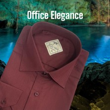 Eren Style Klasik %100 Cotton Uzun Kollu Terletmeyen Kışlık Flanel Kumaş Bordo Gömlek (Regular Kalıp)