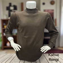 Eren Style Uzun Kollu Kahverengi Balıkçı Yaka Kazak (Unisex)