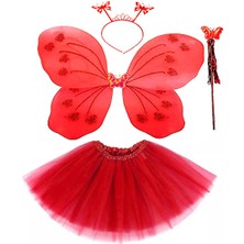 Kırmızı Kostümü - Kostüm Aksesuar Seti 4 Parça