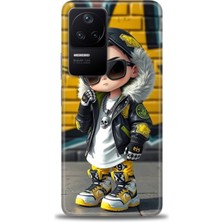 Xiaomi Poco F4 Kılıf Hd Baskılı Kılıf + Seramik Tam Kaplayan Ekran Koruyucu 255