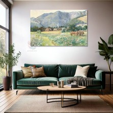 Artarilion Kanvas Yatay Duvar Tablosu Kanvas Vintage Kirsal Manzarasi Ev Ofis Salon Modern Duvar Tablosu