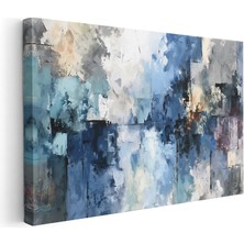 Artarilion Kanvas Yatay Duvar Tablosu Kanvas Soyut Mavi Tonlari Ev Ofis Salon Modern Duvar Tablosu
